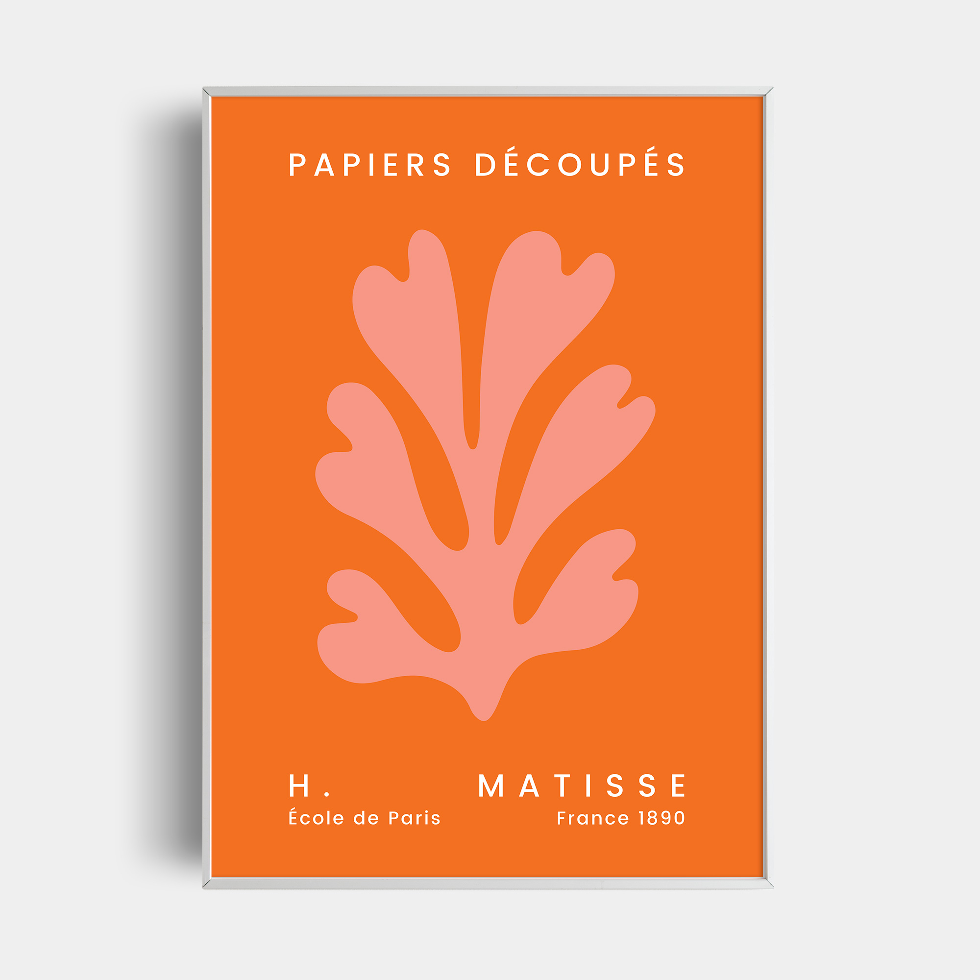Veluddannet ned henvise Matisse Orange Floral Cutout Poster – PDF Posters