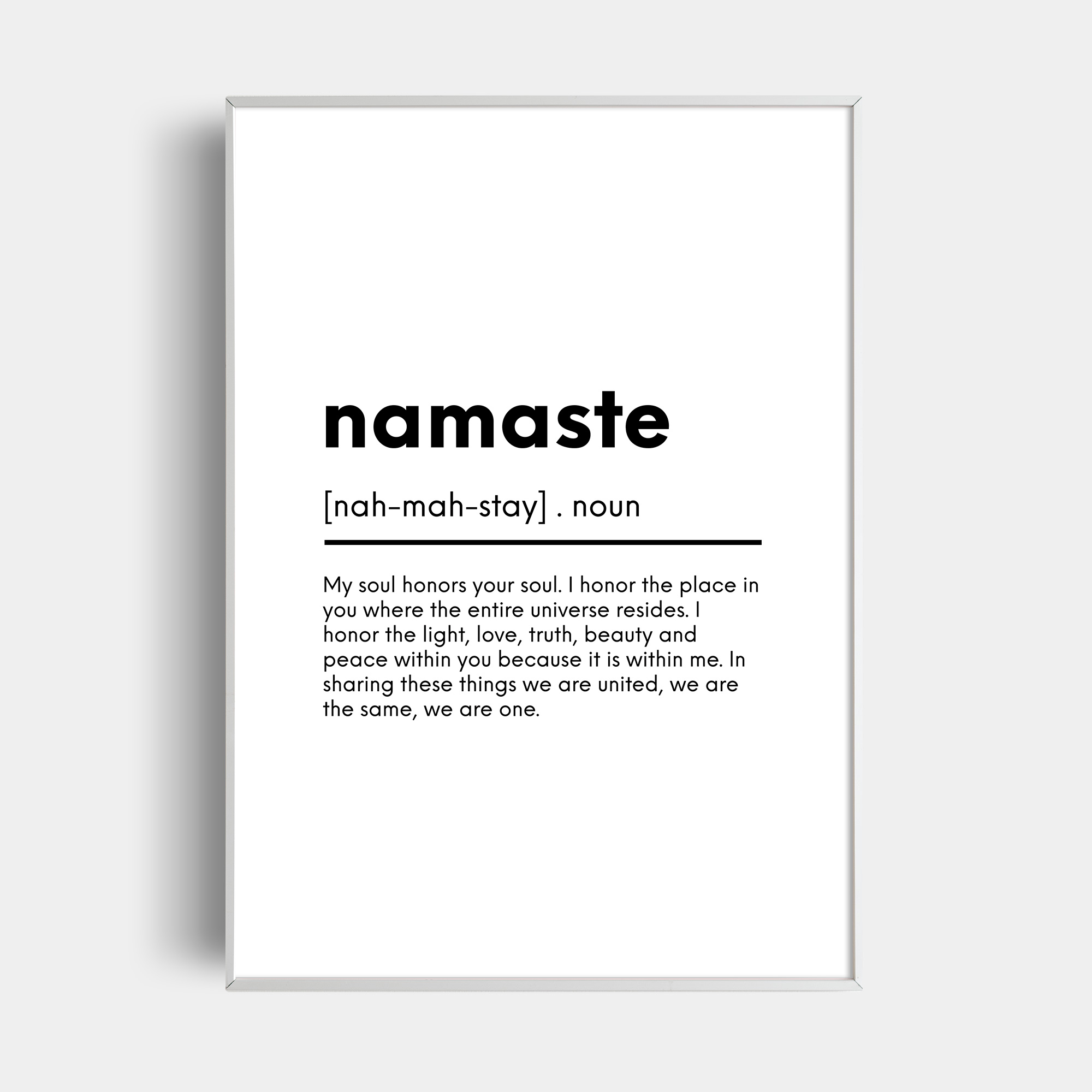 Namaste Definition Print Namaste Sign Namaste Printable 