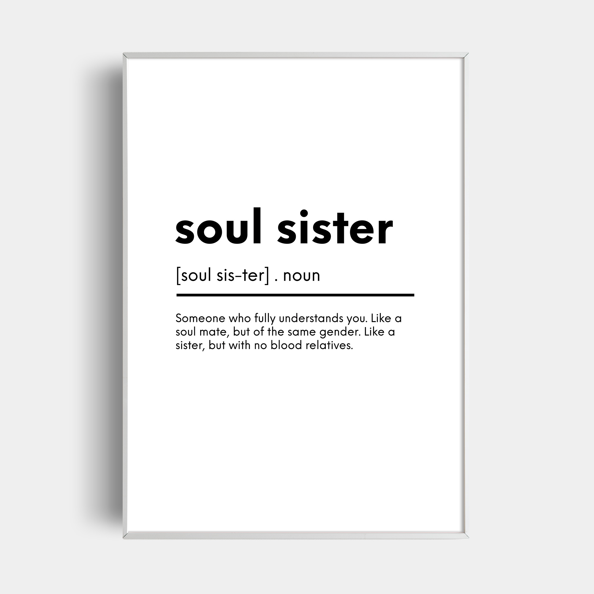 Soul Sister Definition Poster